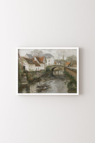 epiqart Small Town - White Frame