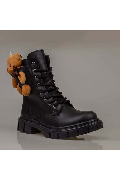 Trend Adımlar Μαύρες μπότες για κορίτσια Cute Bear
