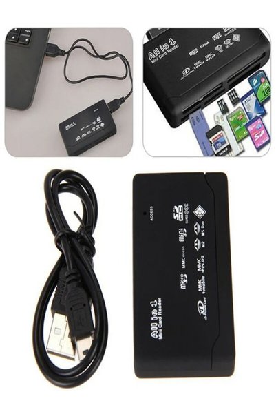 ULTRATEKNO 26 in 1 Çoklu Kart Okuyucu Usb Sd Sdhc Mini Micro Sd Memory Stick Duo M2 Mmc Xd CF
