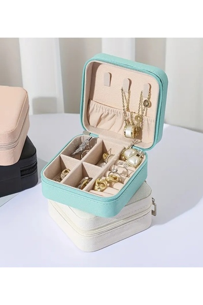 zyc Mini cutie de bijuterii pentru bijuterii - Colier, inel, cercei Organizator Cutie de bijuterii de călătorie