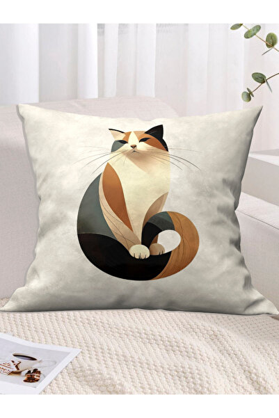 Ardizayn Cat Pattern, Velvet Fabric Throw Pillow, Pillow Cover - Double Sided...