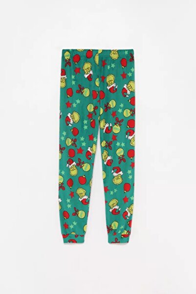 LEFTIES Femeie | Pijama din catifea Grinch TM DSE