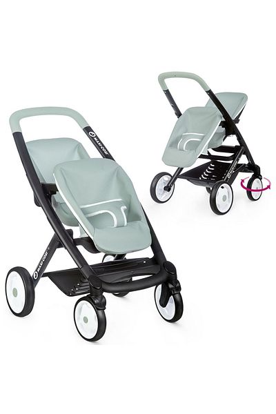 Smoby Carucior pentru papusi Smoby Maxi Cosi Twin albastru