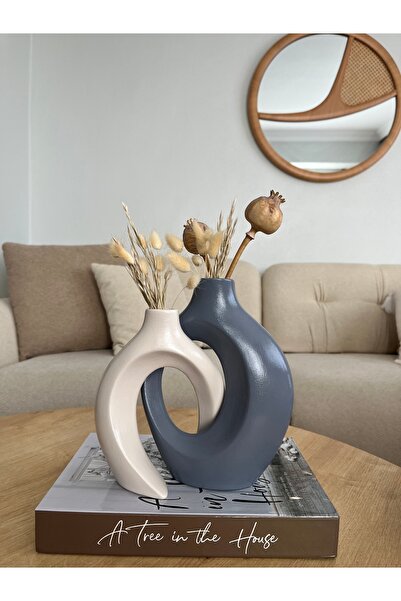 ELASİBEL HOME Sevgili vazo dekoratif sarmaşık vazo 22x16 17x14