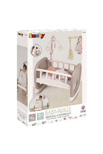 Smoby Leagan pentru papusa Smoby Baby Nurse maro cu carusel