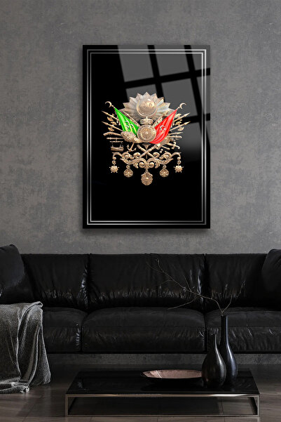 TAULART TUGRA OSMANĂ, PADİŞAH OSMAN, TABLA DE LUX DIN STICLA INRĂZĂTĂ, CADOU ...