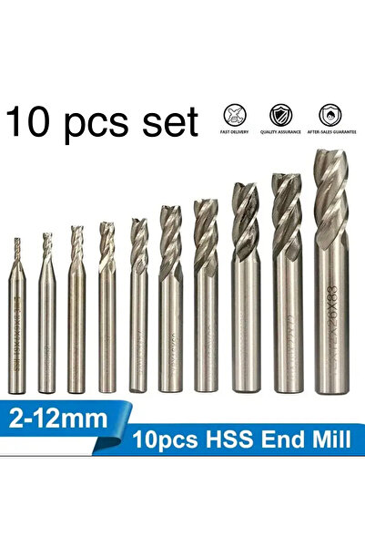 BGA HSS freze kesicisi 4 flüt uç freze 2-12mm için CNC makinesi freze yönlendirici Bit Metal kesici