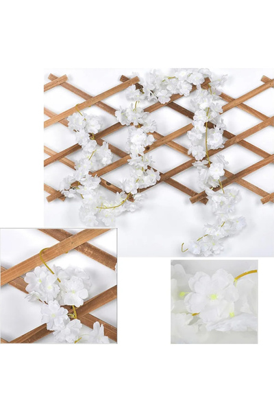 MD Aspiz Flowers Yapay Lüx Bahar Dalı Sarmaşık Japon Kiraz _ dekorasyon duvar çit sarkan Saksısız Gül akasya ortanca