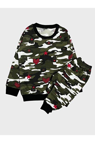 Fil Kids Σετ χειμωνιάτικων πιτζάμες με μακρυμάνικο στάμπα στρατιώτη από βαμβα...