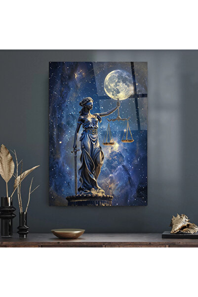 TAULART Avukat Ofisine Hediye Themis Heykeli Adalet Heykeli KIRILMAZ CAM TABL...