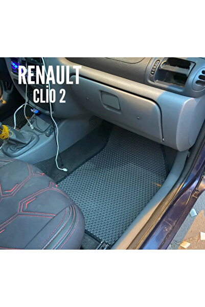 Genel Markalar Renault Clio 2 (1998-2005) Premium Yeni Nesil Eva Akıllı Oto Paspas Metal Topukluk 1. Sınıf A