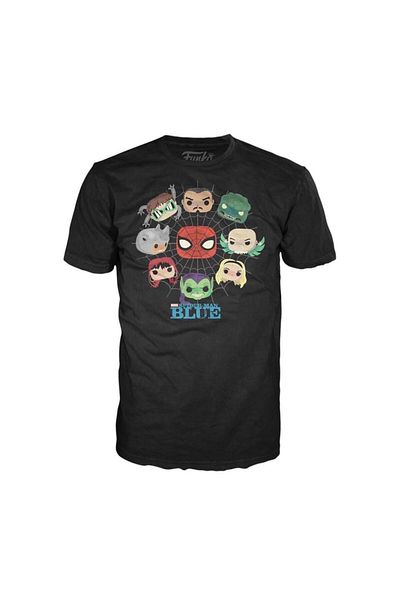 Funko تي شيرت سبايدر مان أزرق فانكو بوب مقاس XXL