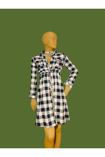 ÖzOksijen Kadin Tunik Elbise,Kapusonlu,Fermuar Kapama Cift Cepli,Kusakli,Dugm...