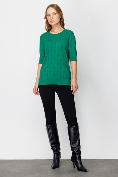 Ekol ON Front Floral Embossed Knitwear