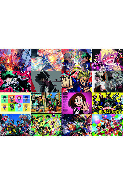 nihonwosekai My Hero Academia Kahramanlık Akademim Anime Poster Seti 16 ADET A6 Boy 10x15 cm