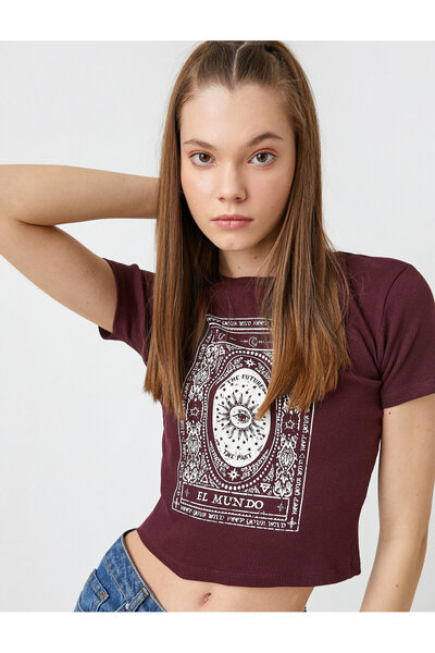 Koton Κοντομάνικο εμπριμέ μπλουζάκι