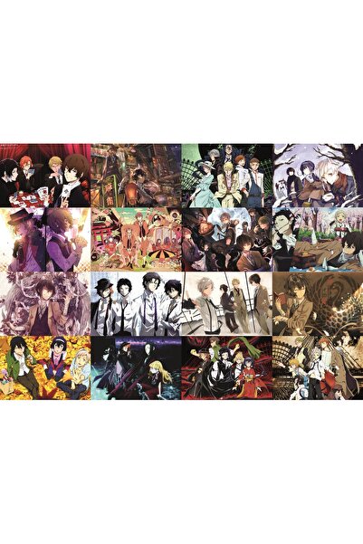 nihonwosekai Bungou Stray Dogs Anime Poster Seti 16 ADET A6 Boy 10x15 cm