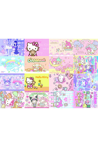 nihonwosekai Sanrio Anime Poster Seti 16 ADET A6 Boy 10x15 cm