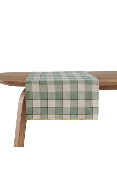 Myhome Country Läufer, Tischläufer für Esstisch, Tischzubehör, Leinen, Baumwolle, Polyester, Lo