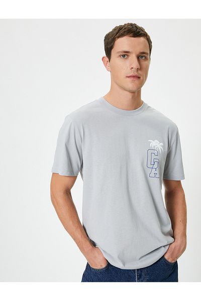Koton Cotton Short Sleeve Crew Neck Printed T-Shirt