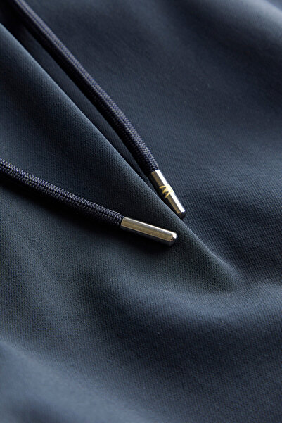 W Collection Relax Mold Navy Blue Pipe Leg Sports Pants