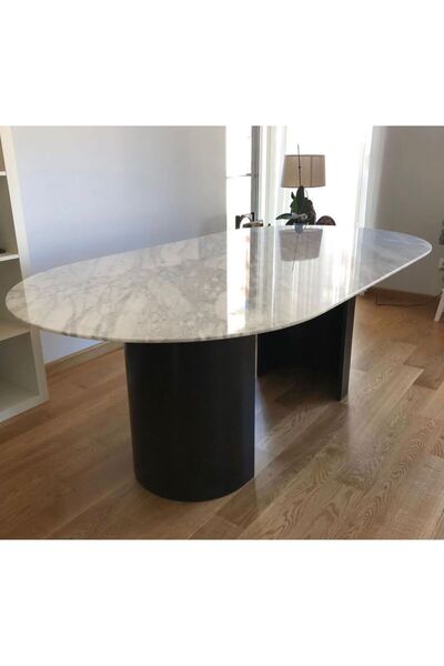 Home Beyaz Mermer Yemek Masası