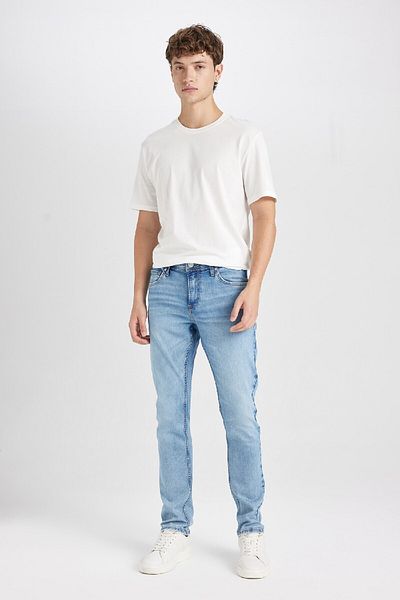 DeFacto Carlo Skinny Fit - Τζιν με κανονική μέση, εξαιρετικά στενό πόδι C5746AX24AU