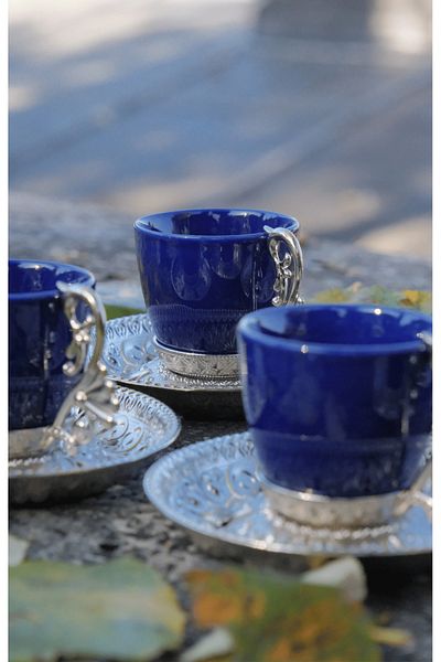 Bilenler Dark Blue Colored Zemzem Set for 6