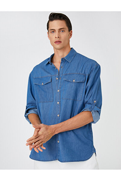 Koton Pánská tmavě modrá košile 2SPM60001NW