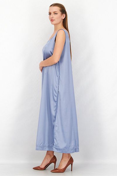 NA-KD Women Plain Satin Bias Cut Midi Dress, Blue