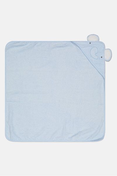 RENE ROFE Toddlers Boy Embroidered Hooded Towel 76 x 76 cm,Blue