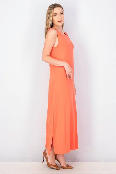 Esprit Women Plain Midi Casual Dress, Coral