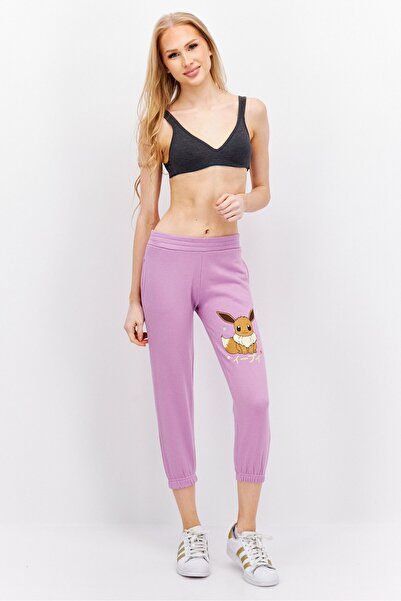 Don't Call Me Jennyfer Women Regular Fit Graphic Pants, Light Purple Combo