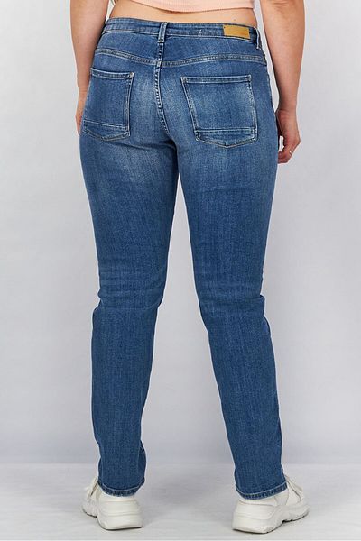 Esprit Women Straight Fit Wash Blue Stretchable Denim Jeans, Navy Blue
