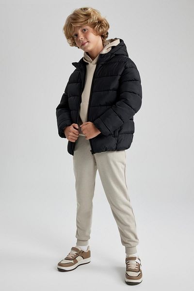 DeFacto Boy's Water Repellent Hooded Puffer Jacket A1875a823wn