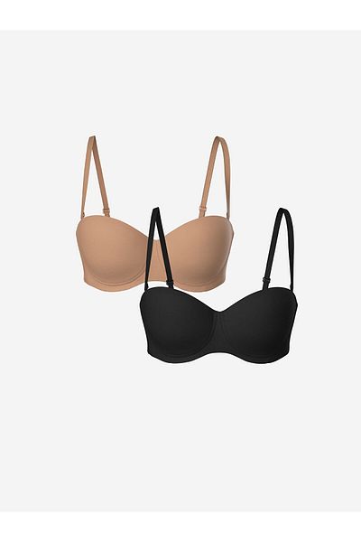 LC Waikiki Σουτιέν Lcwk Underwire χωρίς επένδυση, απλό στράπλες, 2 πακέτο