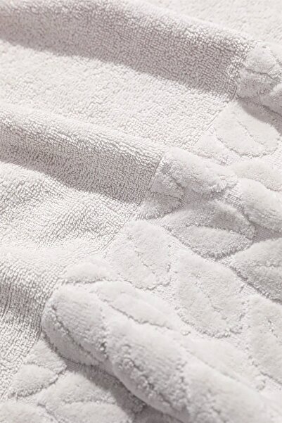 NİVEMESHOME Nivemeshome 249 Hazal Світло-сірий жакардовий рушник Nurpak