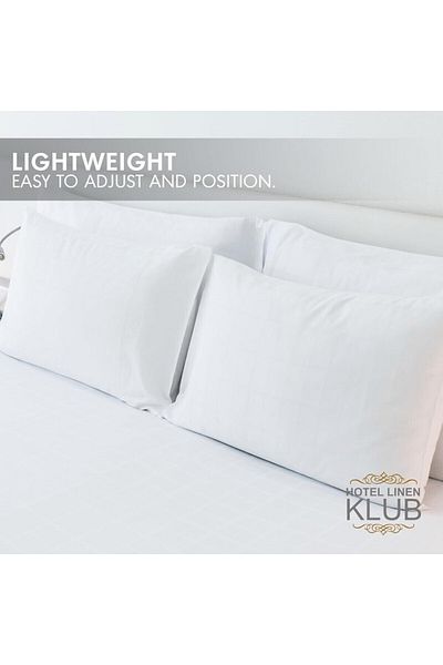 Hotel Linen Klub Pack of 4 Pressed Pillow - 750grams , Soft  Microfiber Fabric , 50 x 70 cm