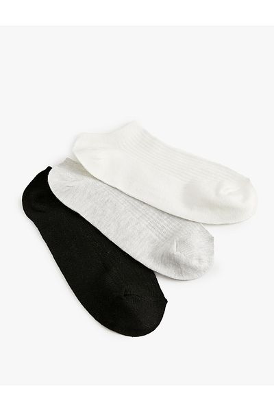 Koton Set de 3 șosete papuci texturați - Multicolor