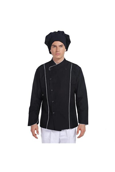 Makara Cook Jacket Black Silver Bias t Model