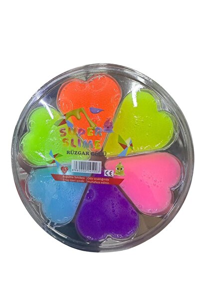 EVENT Slime 6 Farklı Renkli Strafor Köpük Hediyeli Rüzgar Gülü Slaym Oyun Ham...