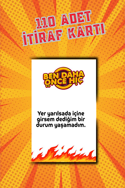 ben daha önce hiç Fun Group Friend Family Adult Punishment Box Game Party Confession Friend Card Deck - 126 Cards