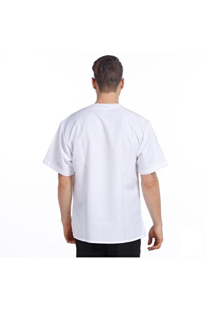 Makara V-Neck Jacket Short Sleeve White