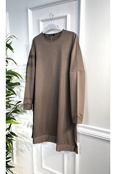 Aşkı Endam Mehtap Large Size Two Thread Tunic - Camel