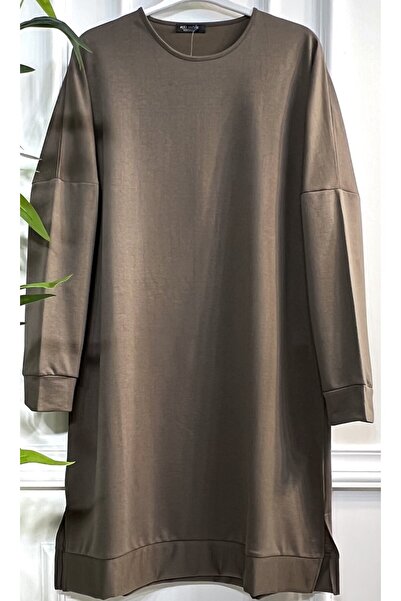 Aşkı Endam Mehtap Large Size Two Thread Tunic - Camel