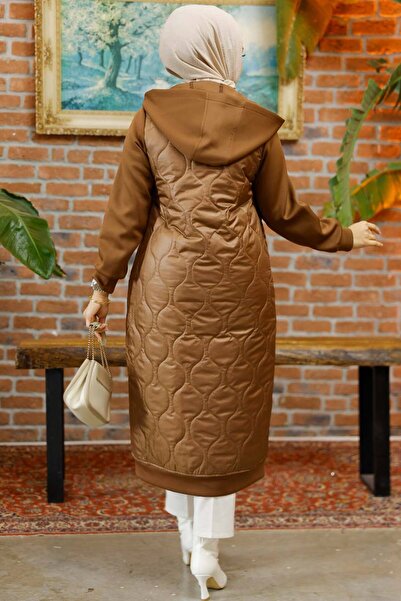 Neva Style Καπιτονέ Καφέ Χιτζάμπ - 80291KH