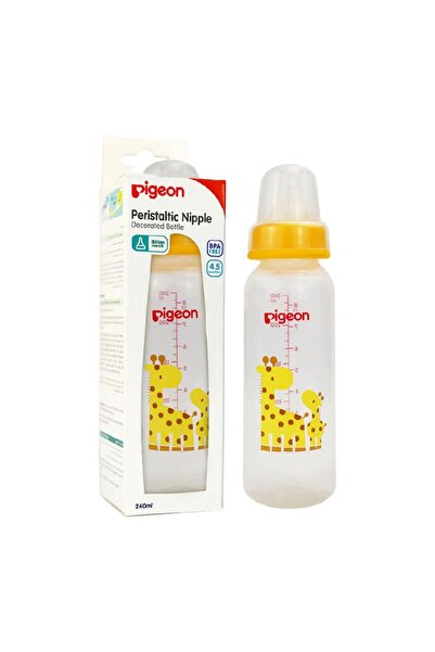Pigeon Deco Plastic Slim Neck Feeding Bottle 240 Ml