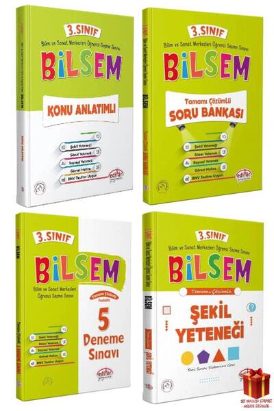 Editör Yayınevi Editör Yayınları 3. Sınıf Bilsem Konu Anlatım+Bilsem Soru Ban...
