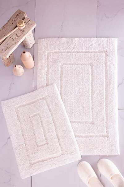 SÜNGERSAN Yıkanabilir Pamuklu Dokuma Yumuşak Banyo Paspas Takımı Banyo Takımı...