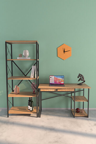 Victor Vallery Çalışma Masası Ve Kitaplık Seti